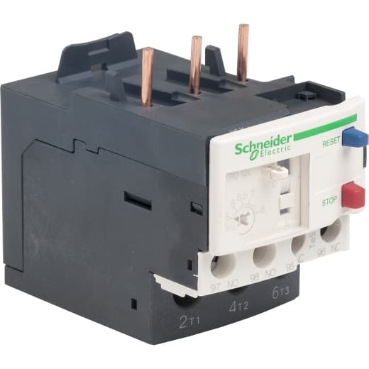 Schneider Electric LRD12L Schneider Electric LRD12L is a differential thermal overload relay designed for direct connection to a contactor and features screw-clamp terminals for both upstream and outgoing cables, as well as the control circuit. This 3-pole device offers protection functions classified under Class 20, with a rated current range of 5.5-8 A. It is equipped with protection settings for thermal overload within the same current range. The LRD12L includes 1 Normally Open (NO) auxiliary contact and 1 Normally Closed (NC) auxiliary contact. It is capable of handling a rated voltage (AC) of up to 690 V at frequencies ranging from 0 to 400Hz, with a minimum operating current of 5.5 A and a maximum of 8 A. LRD12L on Powermatic Associates