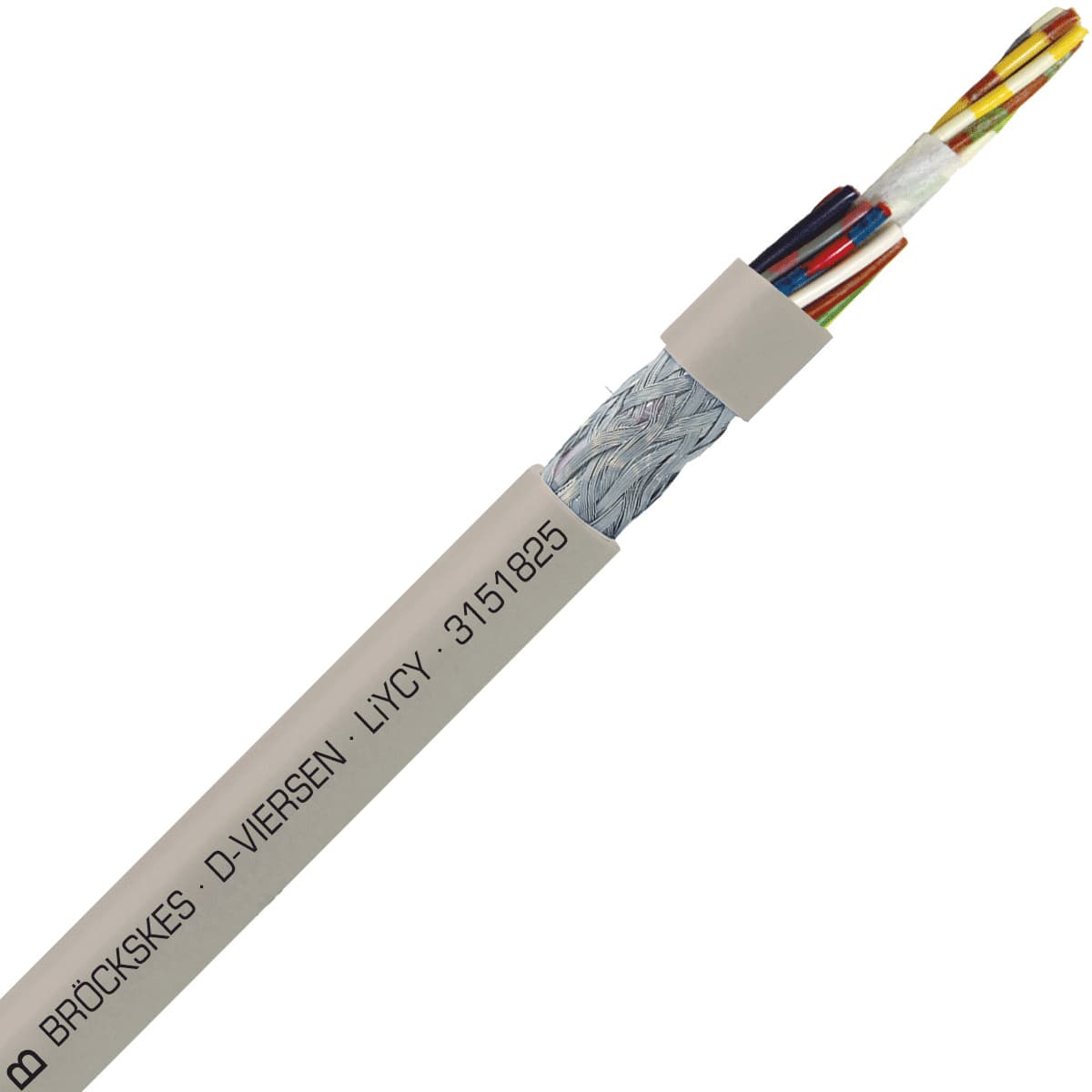 SAB 3151825 LiYCY - 24 AWG/18c, shielded multi-conductor signal and control PVC cable with DIN color code 3151825 on Powermatic Associates