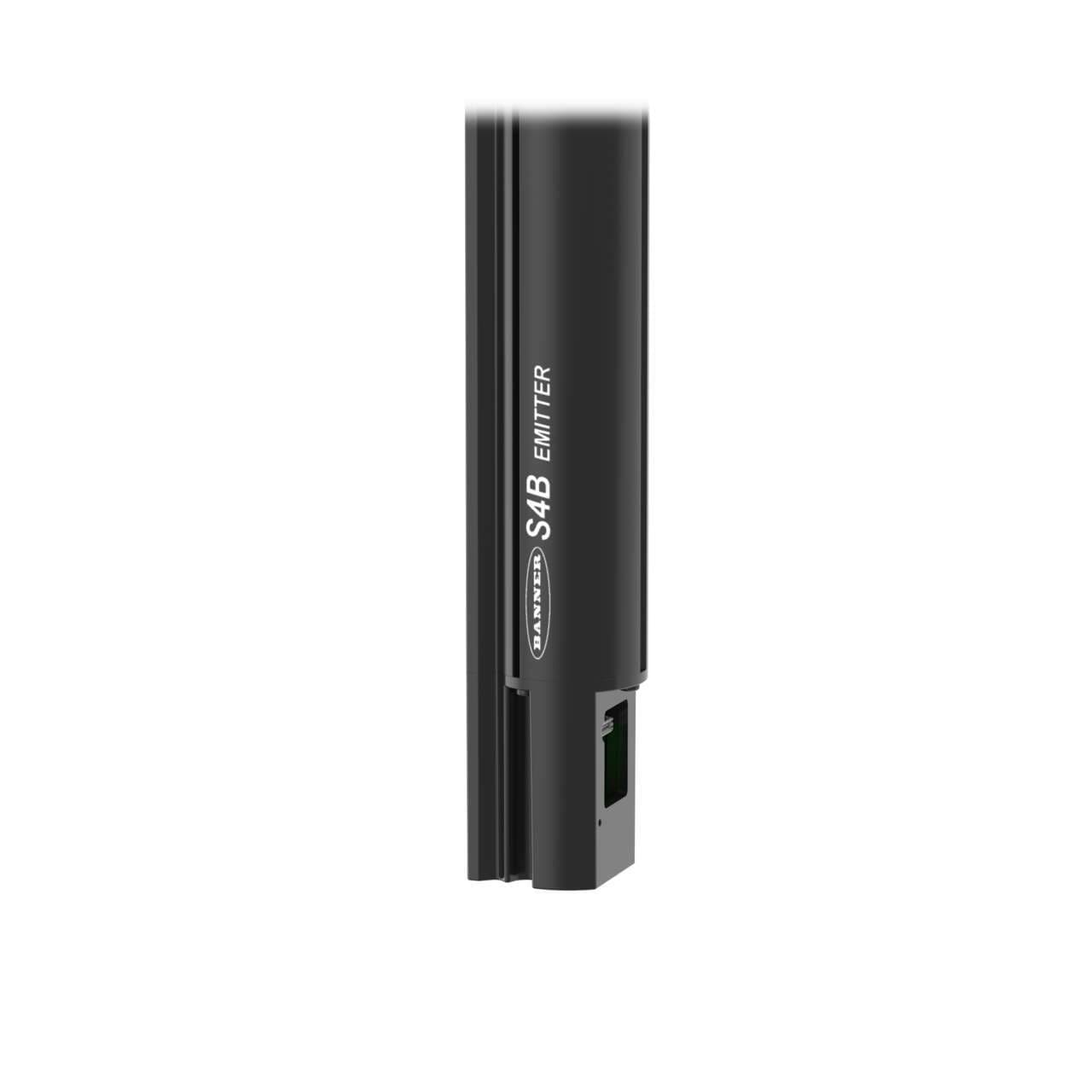 Banner S4BE14-750-S Banner S4BE14-750-S - S4B SLC, Emitter; Resolution: 14 mm; Range 12 m; Defined Area: 750 mm (29.5 in); Housing: Black; Connection: Removable Disconnect (RD); Mounting Hardware and Cable/M12 Pigtail Ordered Separately S4BE14-750-S on Powermatic Associates