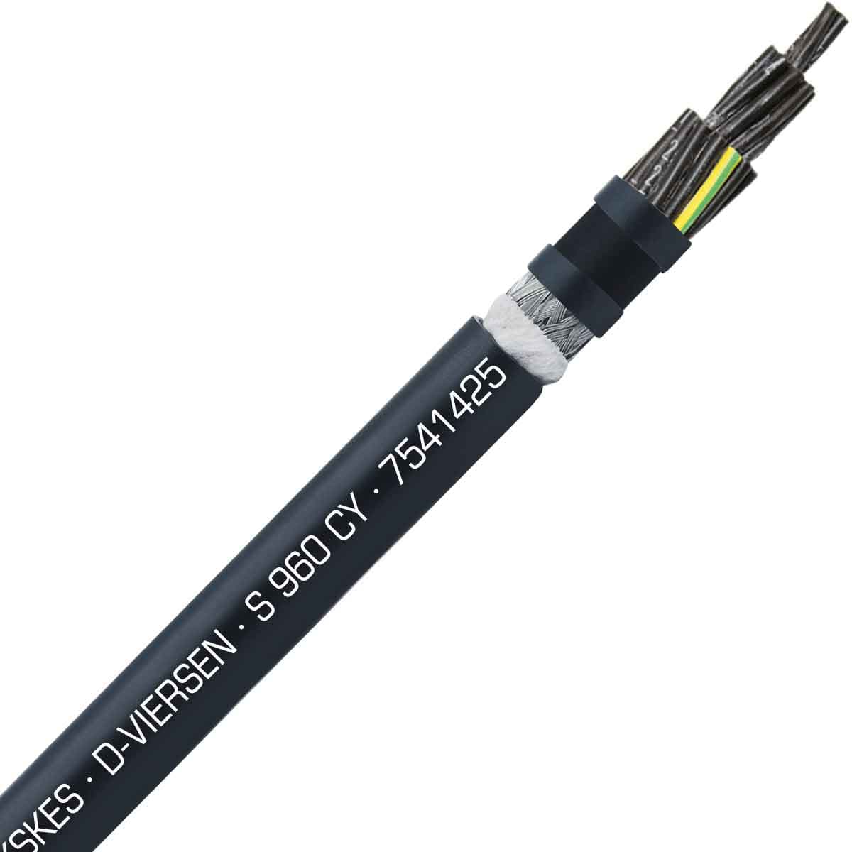 SAB 7541425 S 960 CY - 14 AWG/25c, shielded oil resistant continuous flex PVC control cable, UL, CSA, CE,RoHS 7541425 on Powermatic Associates