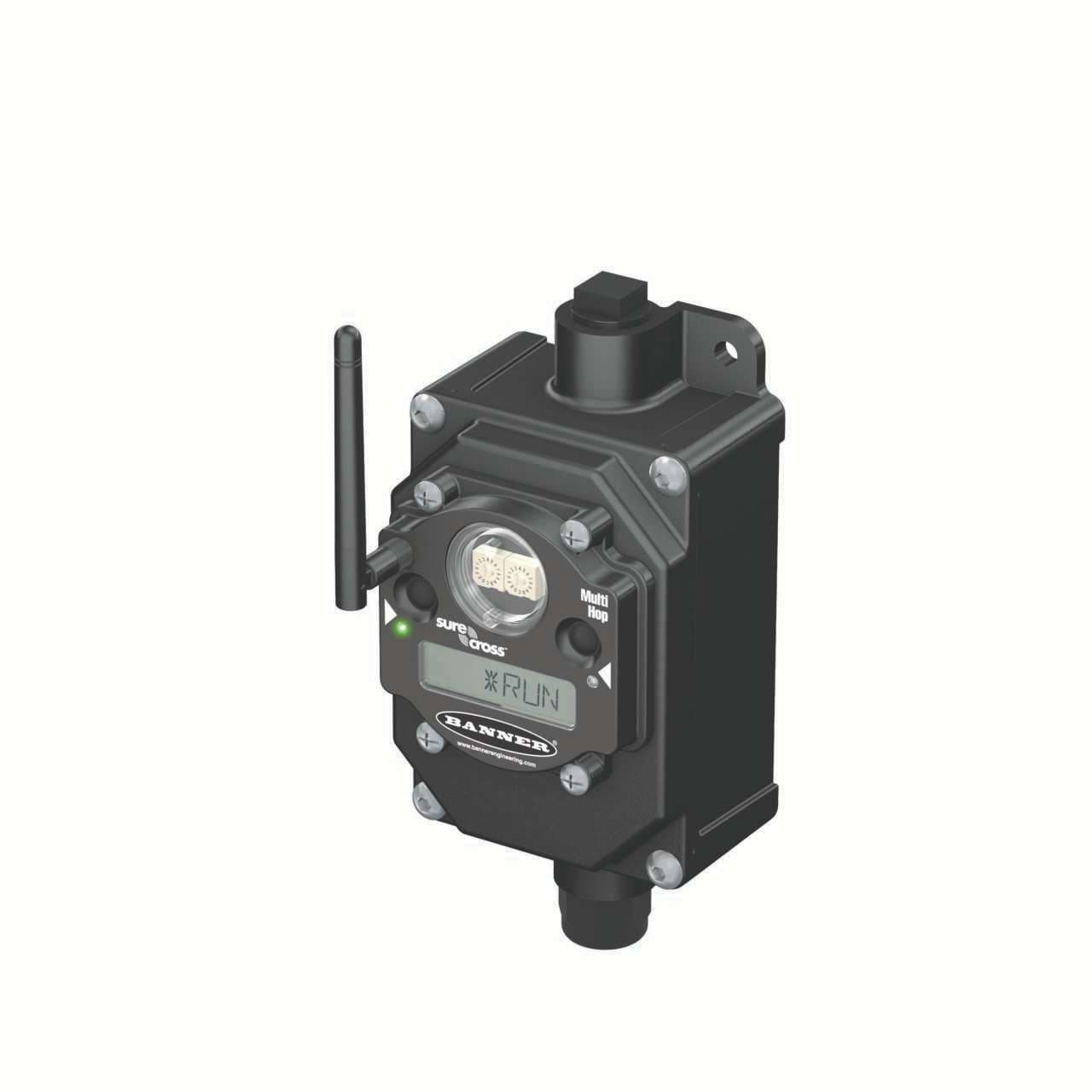 Banner DX80DR2M-H1E NB Banner DX80DR2M-H1E NB - MultiHop 2.4 GHz 65 mW IP65; Internal Battery (not included) External Antenna RS485; Inputs: 4 Discrete 2 Analog 1 Thermistor 1 Counter; Outputs: 2 Discrete DX80DR2M-H1E NB on Powermatic Associates