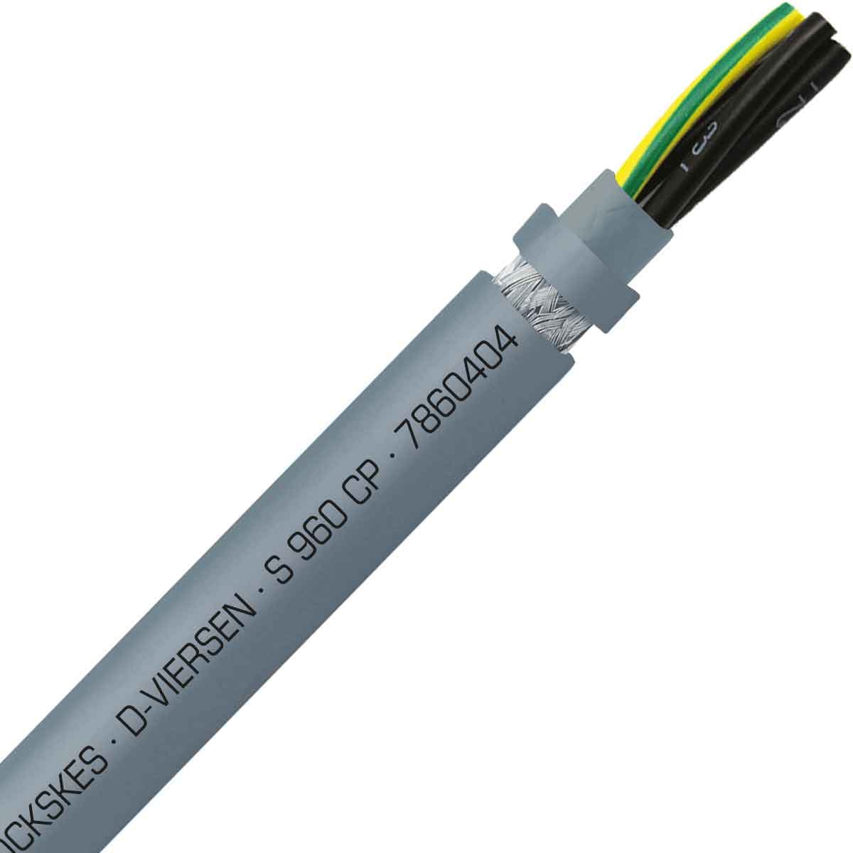 SAB 7860404 S 960 CP - 4 AWG/4c, shielded oil resistant continuous flex PUR data cable, UL, CSA, CE, RoHS 7860404 on Powermatic Associates