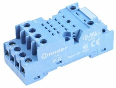Finder 94.72SMA Finder 94.72SMA is a socket designed for screw-clamp connections, featuring a rated current of 10A and an insulation protection rating of IP20. It is suitable for mounting on DIN rails or panels, with a rated insulation voltage (Ui) of 30 mm. This socket operates within the control voltage specifications for AC systems as defined by EN61984 standards. The product is identified by its blue power consumption indicator. 94.72SMA on Powermatic Associates