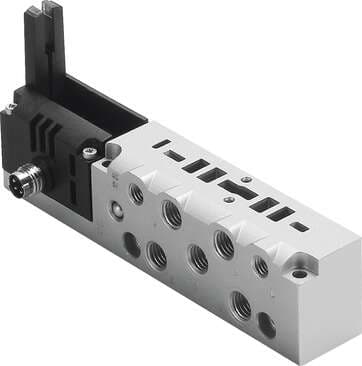 Festo 8005150 sub-base VMPA1-IC-AP-S-1-EX1E Width: 20,2 mm, Length: 107,3 mm, Grid dimension: 10,5 mm, Operating pressure: -0,9 - 10 bar, Pilot pressure: 3 - 8 bar 8005150 on Powermatic Associates