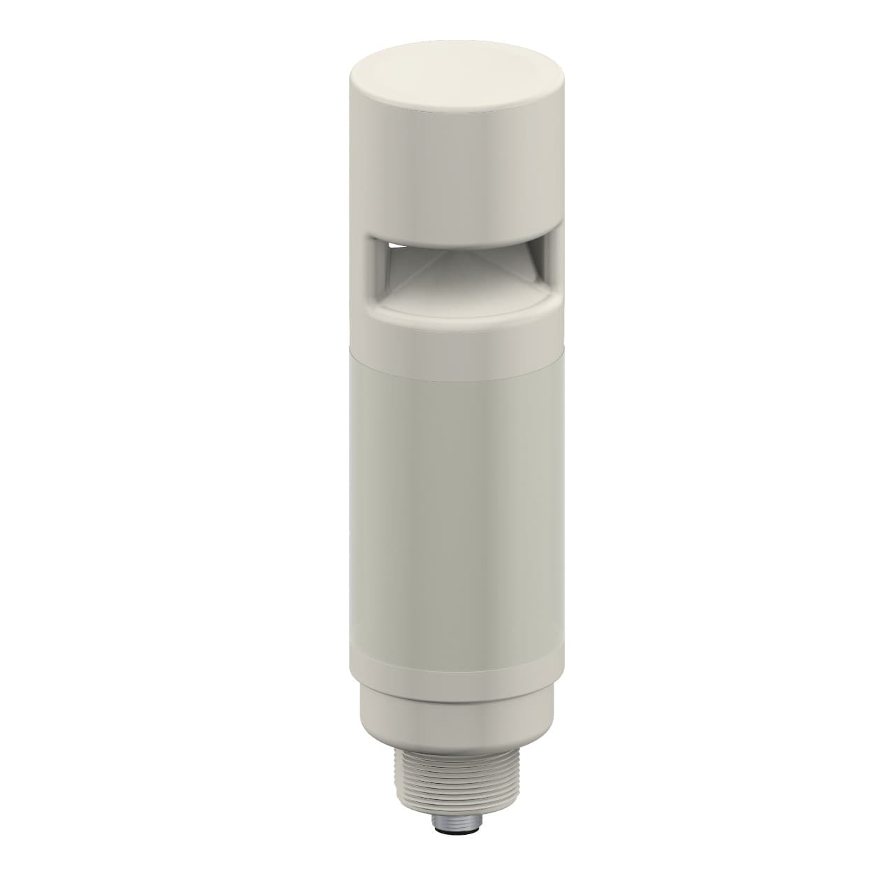 Banner CL50GRYAOS3PCQ Banner Engineering CL50GRYAOS3PCQ is a beacon designed for surface or base pole mounting with an M30 or 1/2" NPSM thread. It features a polycarbonate diffused window and an ABS/polycarbonate housing and base, suitable for ambient air temperatures ranging from -20°C to +50°C. This beacon has a current consumption of 100mA and offers a degree of protection rated at IP67, NEMA 13, UL type 13. Its cylindrical shape incorporates 3 x digital inputs (18-30Vdc; PNP) for color control and 1 x digital input (18-30Vdc; PNP) for alarm input. The beacon provides sealed omni-directional audible column light functionality, with a 1.6Hz pulsed sound and a 1-tier 3-color G/R/Y color pattern LED illumination. It comes pre-equipped with a 5-pin M12 Euro-style QD connector for connectivity, operates on a supply voltage of 18Vdc-30Vdc (24Vdc nom.), and has a diameter of 50mm / 2" with a gray housing. CL50GRYAOS3PCQ on Powermatic Associates
